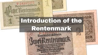 15th October 1923 Rentenmark introduced in Weimar Germany to stop the hyperinflation crisis [upl. by Anar]