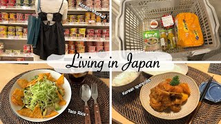 shopping at Korea Market Taco rice amp Korean inspired spareribs  japan vlog [upl. by Hgielah]