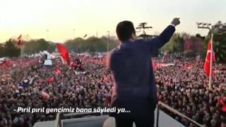 Ekrem İmamoğlu quotEkrem abi her şey güzel olacak abiquot diyen genci mitinge çıkartıyor [upl. by Gerdi]