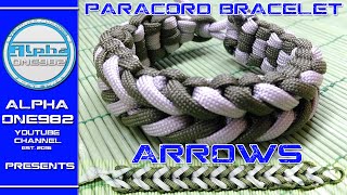 How to make Paracord Bracelet Arrows 2016 2017 [upl. by Moina308]