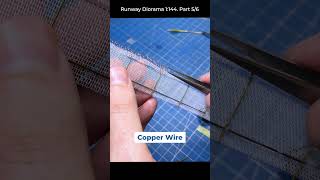 Runway Diorama 1144 Part 5 Making the fence diy scalemodels modelaviation diorama [upl. by Olracnaig]