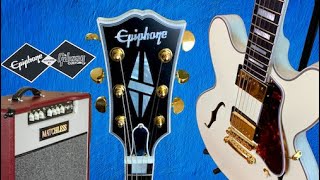 Demo Epiphone Inspired by Gibson Custom 1959 ES355 Classic White wcase playthrough [upl. by Baker996]