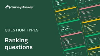 How to create a Ranking question with SurveyMonkey [upl. by Audly]