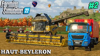 Harvesting SOYBEANS amp mowing GRASS before Winter  Farming on HautBeyleron  Farming Simulator 22 [upl. by Arik]