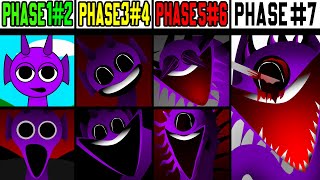 Phase 1 VS Phase 2 VS Phase 3 VS Phase 4 VS Phase 5 VS Phase 6 VS Phase 7 in Incredibox Sprunki [upl. by Thornie]