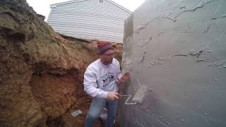 The Best Basement Waterproofing Easy  DIY Coating  Block Foundation  Exterior Waterproofing [upl. by Solrac91]