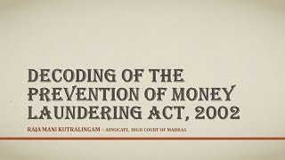 7 Money laundering  Adjudicating Authority ன் நடைமுறை மற்றும் அதிகாரம் [upl. by Lemaj]