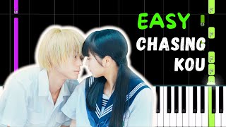 CHASING KOU  Drowning Love  EASY piano tutorial [upl. by Astor]