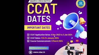 CDAC CCAT March 2024  cdac ccat  cdac ccat exam march 2024  cdac ccat preparation cdac [upl. by Thoma]