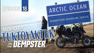 I DROVE to the ARTIC OCEAN on my MOTORCYCLE The final leg of the Dempster Highway to Tuktoyaktuk [upl. by Ettellocin]