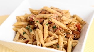 Creamy Pasta w Chicken and Bacon Recipe  Laura Vitale  Laura in the Kitchen Episode 822 [upl. by Nue]