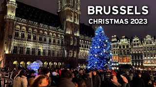 🇧🇪 Brussels Belgium  Christmas 2023  Winter Wonders 4K [upl. by Trubow]