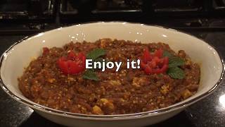 Mirza Ghasemi an Iranian vegetarian dish with roasted eggplant [upl. by Mungam]