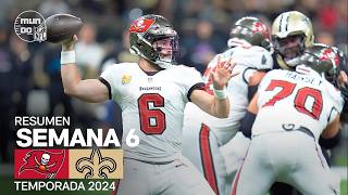 Tampa Bay Buccaneers vs New Orleans Saints  Semana 6  NFL 2024  Highlights Resumen en español [upl. by Gayla197]