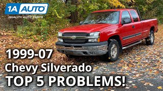 Top 5 Problems Chevy Silverado Truck 1st Generation 199907 [upl. by Kcirddahc]