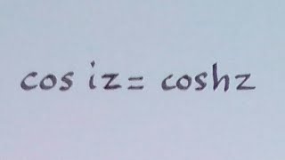 Osborns Rule  cos iz  cosh z  Complex Numbers [upl. by Eceinal]