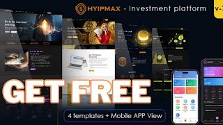 Get Free Hyip Max Investment Script II New version Hyipmax Script [upl. by Narok]