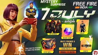 🤯 7TH JULY MYSTERY SURPRISE EVENT 🥳 RED BUNNY BUNDLE ❤️ EVENT  7TH JULY EVENT FREE FIRE IN TAMIL [upl. by Eberhard]