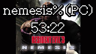 Resident Evil 3 PC Speedrun  nemesis  5322 [upl. by Eniamart]