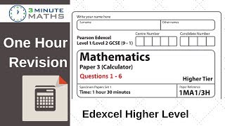 Edexcel Higher GCSE Maths  Questions 1  6 Revision [upl. by Ainyt]