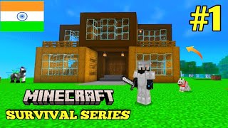 Minecraft Survival series EP1 in Hindi  I made Tools amp brought food  minecraftpe [upl. by Fan]