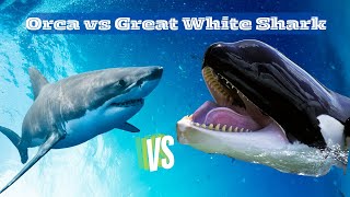 Orca vs Great White Shark Epic Battle Underwater [upl. by Aramenta734]