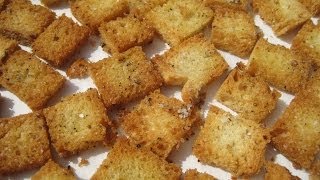 Basic CROUTONS  How to make CROUTONS Recipe [upl. by Norag]