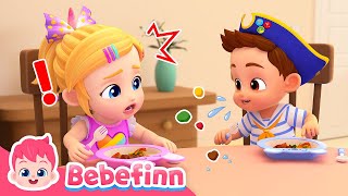 Good Manners  EP95  Learn Healthy Habit  Etiquette Lesson for Kids  Bebefinn Nursery Rhymes [upl. by Annawt]