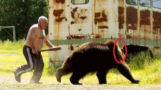 80 year old Russian Man Fights Bear [upl. by Assinna]