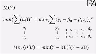 Econometría estimación por mínimos cuadrados ordinarios matricial [upl. by Ecinev]