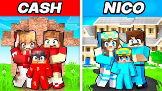 NICO FAMILY vs CASH FAMILY HOUSE in Minecraft [upl. by Jammal]