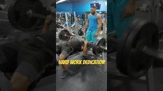 HARDWORK DEDICATION 225 FOR MAX benchpress gym bodybuilding muscle fyp strong strength fit [upl. by Surtemed317]