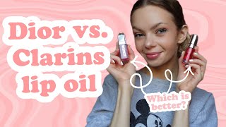 Dior Lip Oil Vs Clarins Lip Oil  Which is better  Comparison and Swatches [upl. by Waylin]