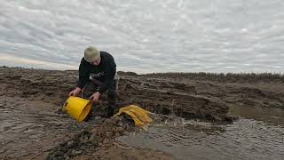 Bait Digging for Blow Lugworm Bailing a Pit [upl. by Callum826]