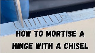 How to cut a hinge mortise with a chisel [upl. by Irrej]