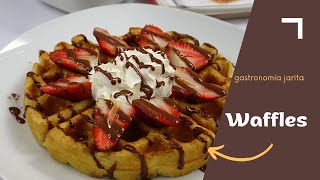 Como hacer Waffles Receta fácil y deliciosa [upl. by Bussey]