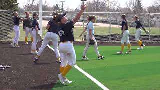 Augustana Softball has their first practice on a newly renovated Bowden Field [upl. by Ynot416]