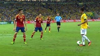 NEYMAR TOYING WITH PRIME SPAIN IN THE CONFEDERATIONS CUP FINAL  Neymar vs Spain 30062013 [upl. by Keyek]