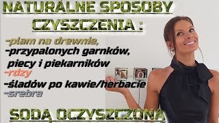 Naturalne Czyszczenie Sodą białe ślady na drewnie spalenizna rdza ślady po kawie srebro [upl. by Ariday]