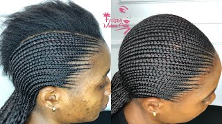 Jinsi ya kusuka YEBOYEBO  kusuka PENSELI  Flat conrows tutorials  Ghanaian line Hairstyles [upl. by Gereron]