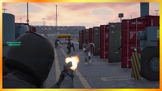 X Pulls Up On People Robbing Ammunation Container  NoPixel 40 GTA RP [upl. by Dagna562]