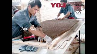 Honeycomb door assembly process for wooden doors by YOJ pack kraft [upl. by Eusadnilem]