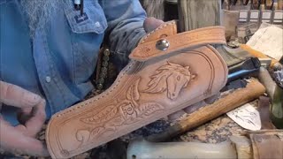 Making a Leather Holster for a RugerOddly Satisfying [upl. by Aznerol311]