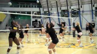 LBSU Volleyballs unique warmup drill [upl. by Anma]