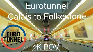 4K Drive Through The Eurotunnel  Calais to Folkestone Car Train  Le Shuttle Car Train to Europe [upl. by Lyndon]