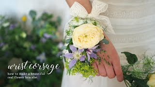 How to make a Wrist Corsage tutorial [upl. by Tilagram90]