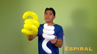 Como hacer globos 260 en espiral o rizados muy facil 2 métodos  31 [upl. by Aleak377]