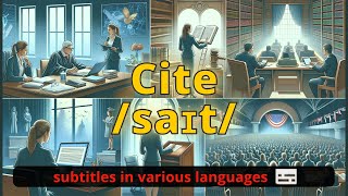 Cite meaning with 5 examples [upl. by Nohs]