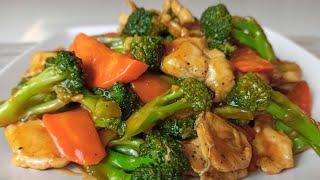 Super Quick Stir Fry Broccoli and Carrot with Chicken  Chicken with Broccoli Recipe [upl. by Merlin901]