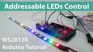 How To Control WS2812B Individually Addressable LEDs using Arduino [upl. by Ahcsas]